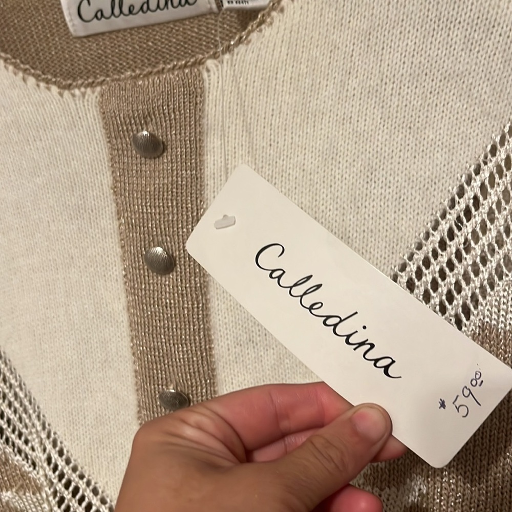 Vintage with tags Calledina Angora sweater